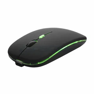 Customizable Rechargeable Wireless Led Light Mouse Support Bluetooth and 2.4G Wireless Connection Mouse Used for Computer Laptop