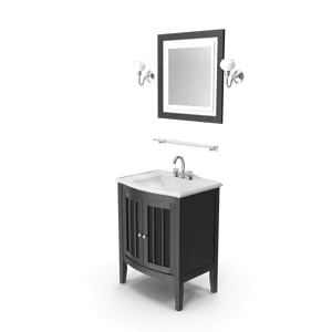 Wooden Bathroom Sink With Mirror